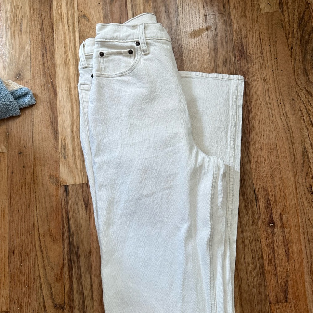 Abercrombie & Fitch 90s Straight Ultra High Rise - Cream